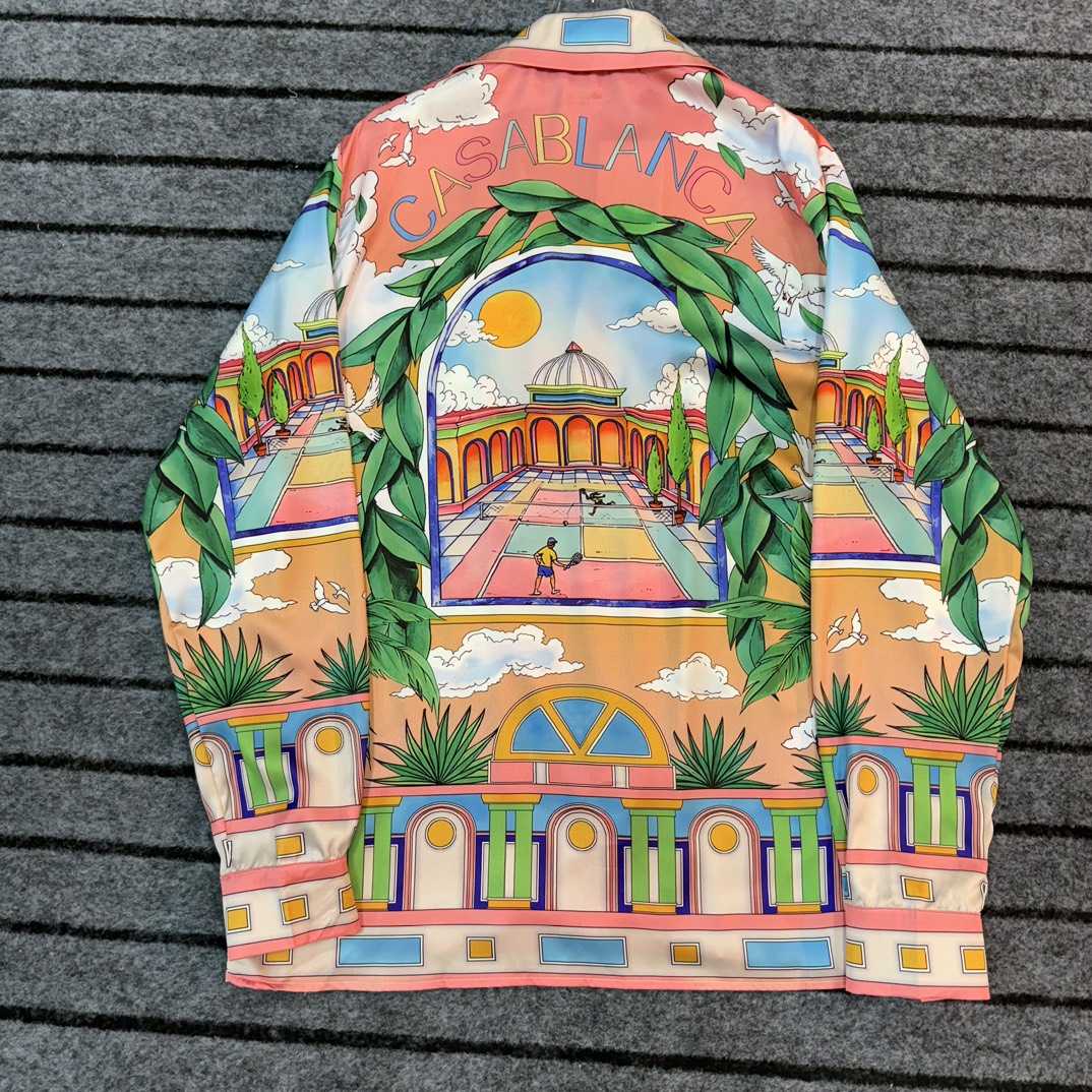 Casablanca Male Multi Silk Shirts - DopestKickz