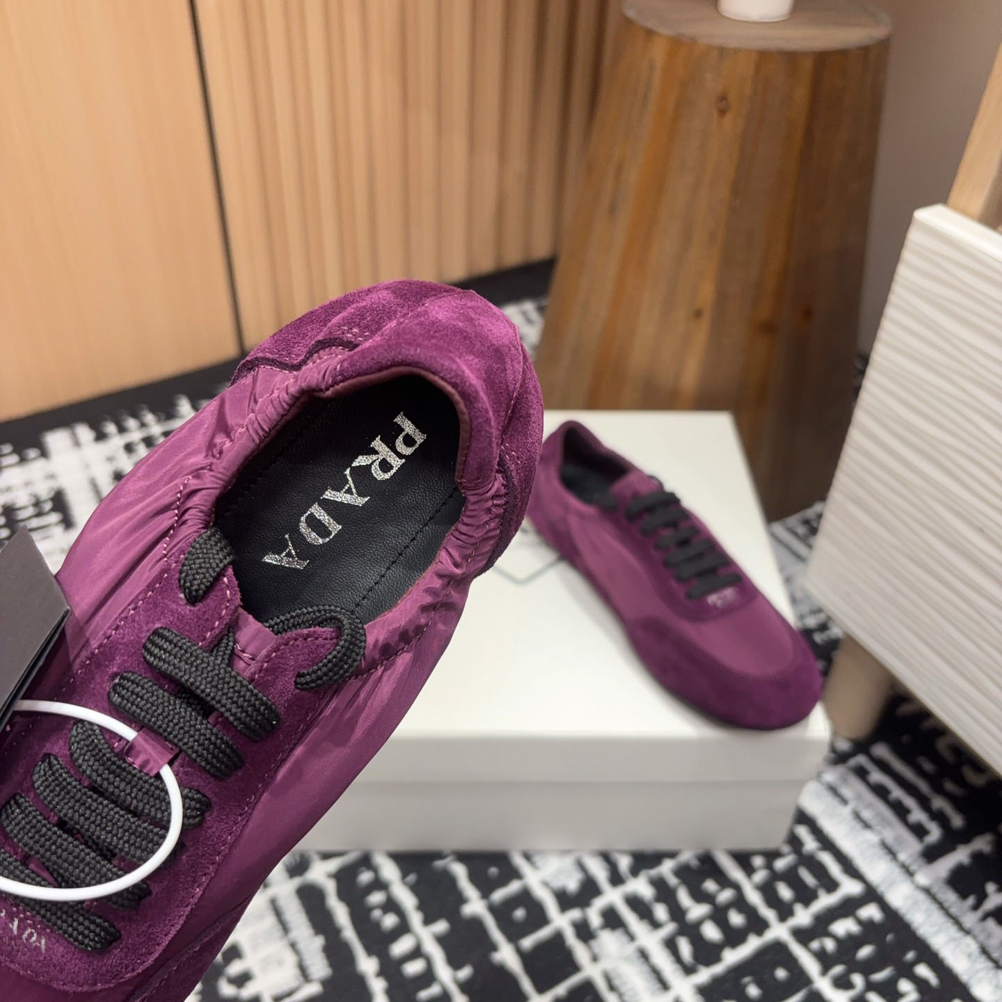 Prada Collapse Re-Nylon And Suede Sneakers - DopestKickz