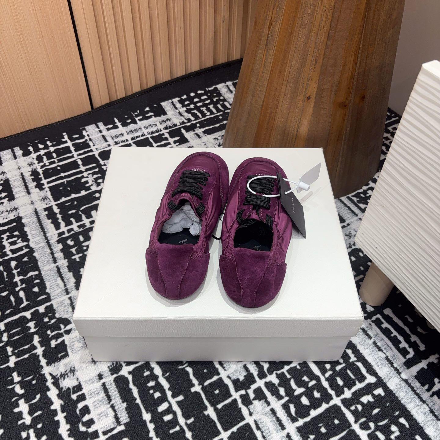 Prada Collapse Re-Nylon And Suede Sneakers - DopestKickz