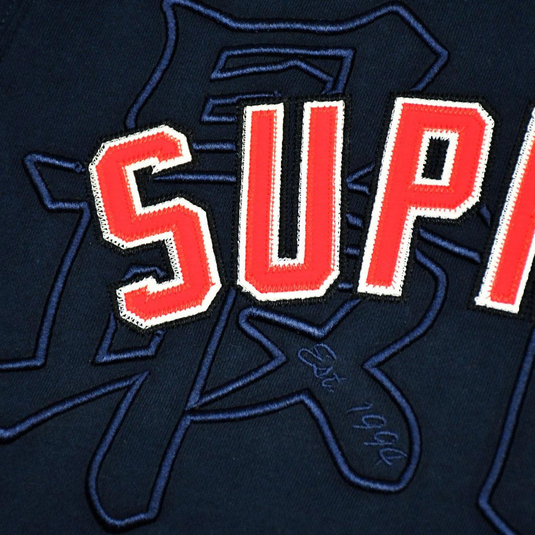 Supreme Kanji Logo Crewneck 'Navy blue' - DopestKickz