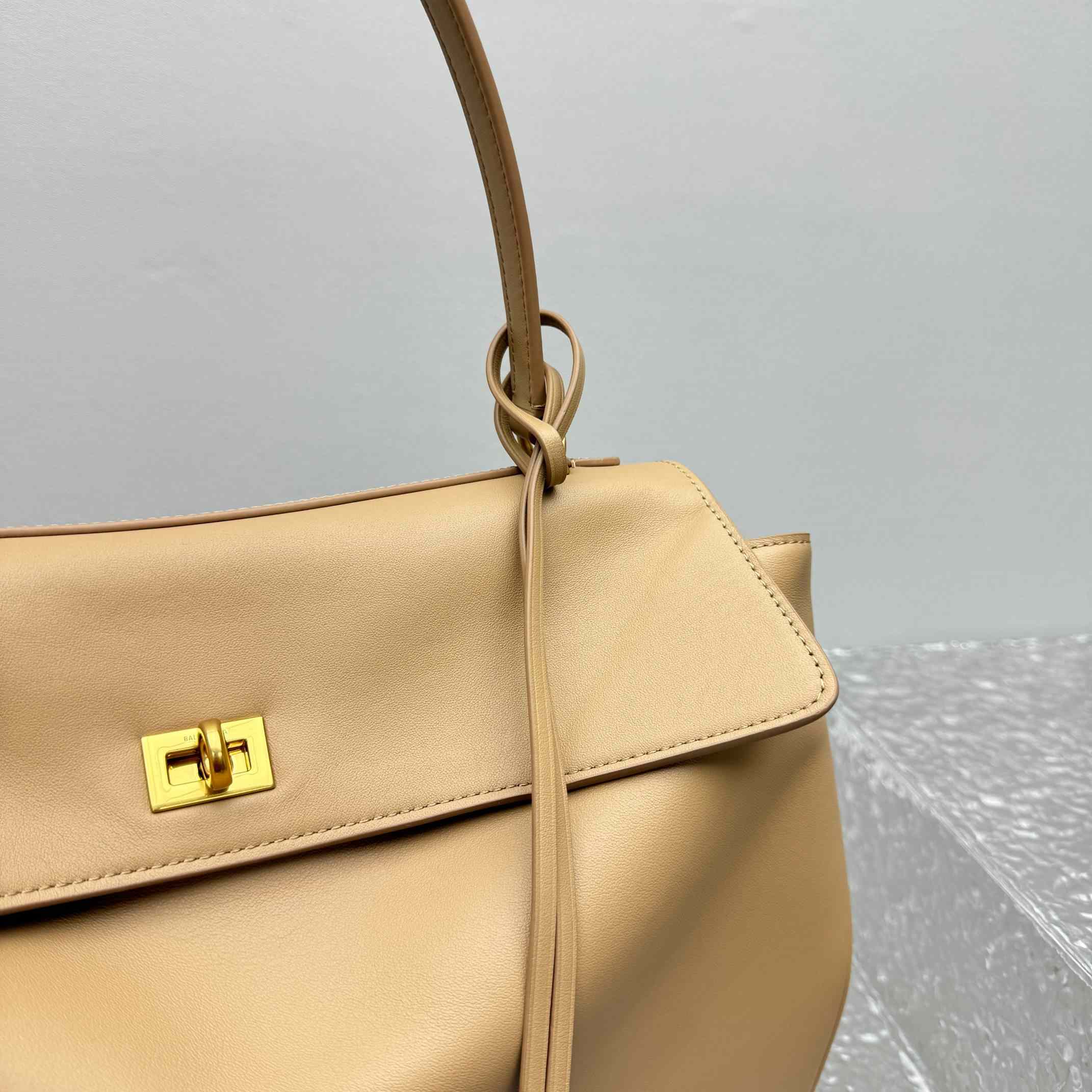 Balenciaga Rodeo Medium Handbag In Latte  - DopestKickz