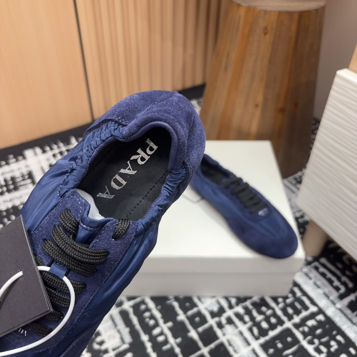 Prada Collapse Re-Nylon And Suede Sneakers - DopestKickz