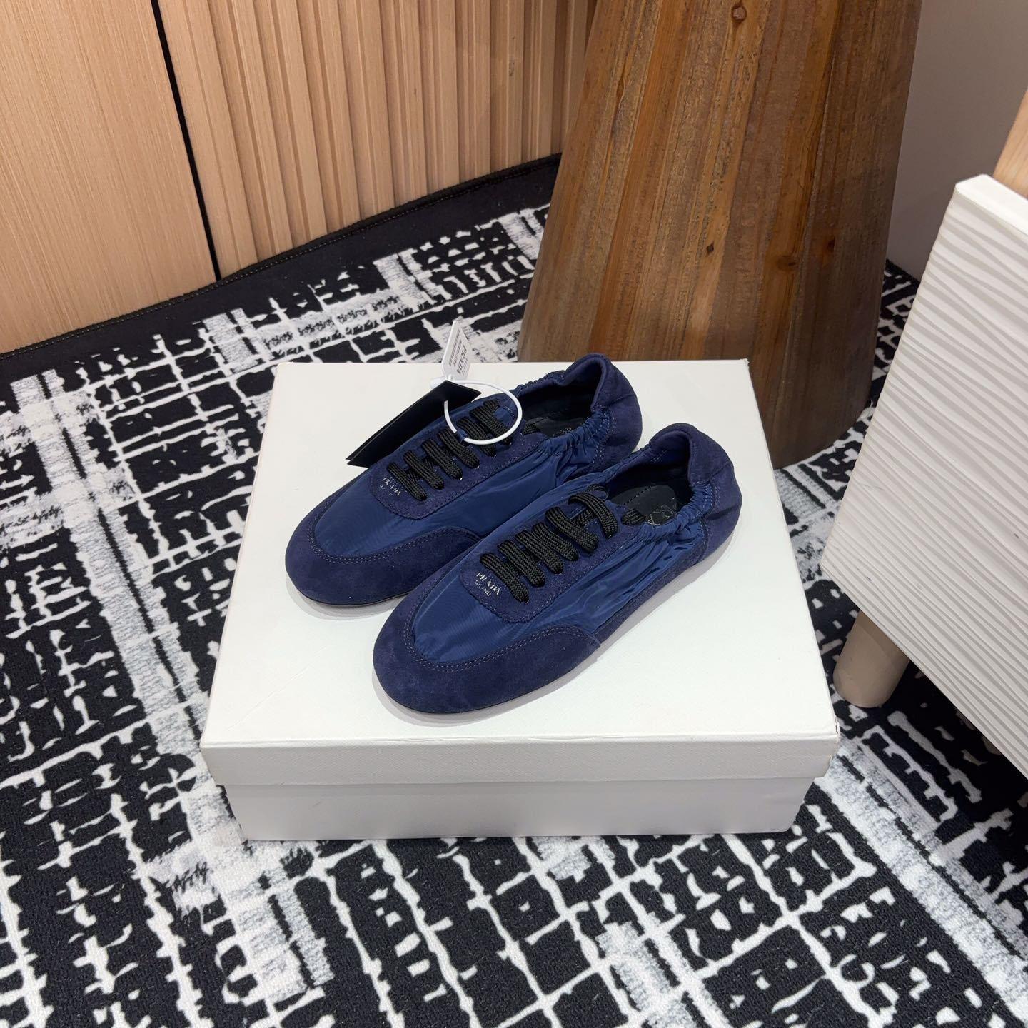 Prada Collapse Re-Nylon And Suede Sneakers - DopestKickz