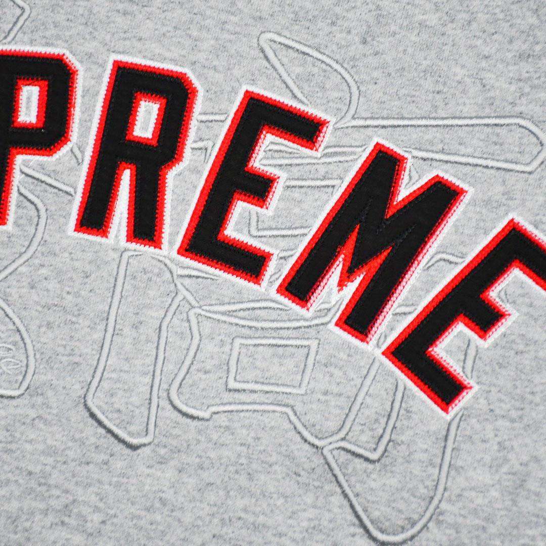 Supreme Kanji Logo Crewneck 'Grey' - DopestKickz