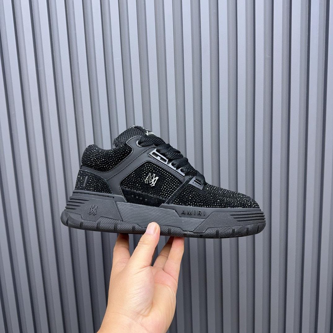 Amiri Crystal MA-1 Leather Sneakers - DopestKickz