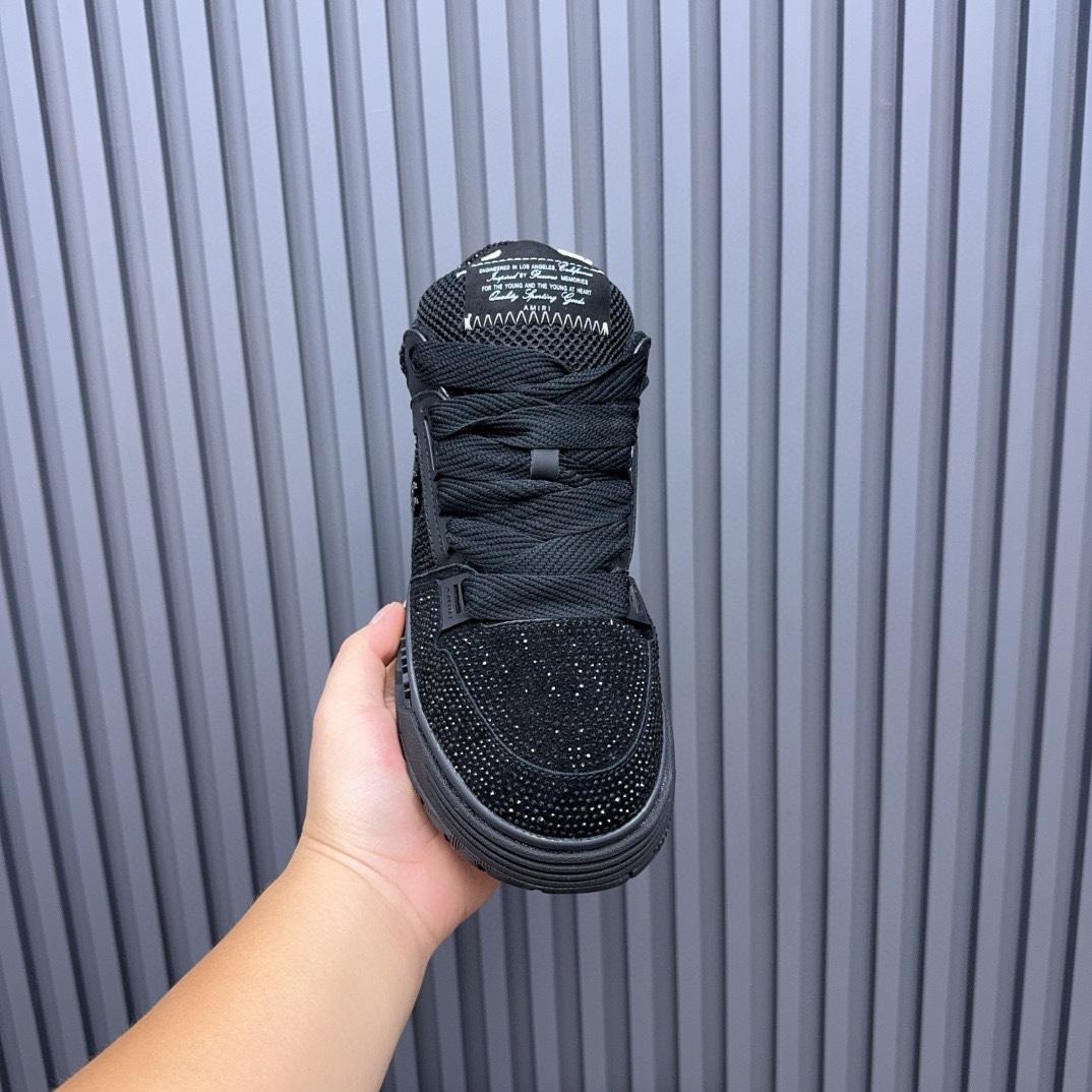 Amiri Crystal MA-1 Leather Sneakers - DopestKickz