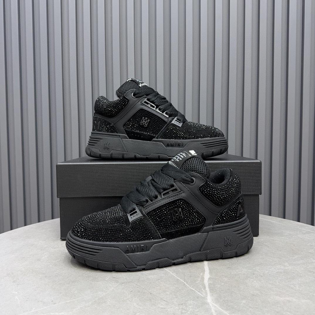 Amiri Crystal MA-1 Leather Sneakers - DopestKickz