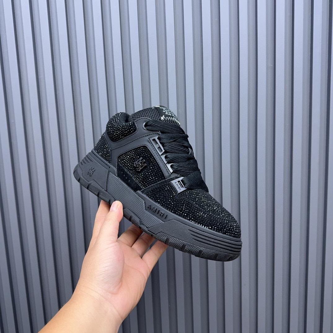 Amiri Crystal MA-1 Leather Sneakers - DopestKickz