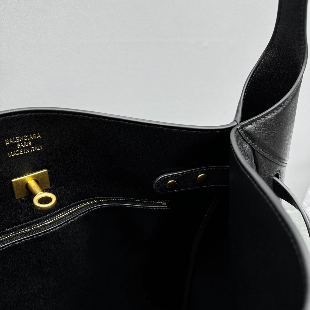 Balenciaga Bel Air Large Hobo Bag In Black  - DopestKickz