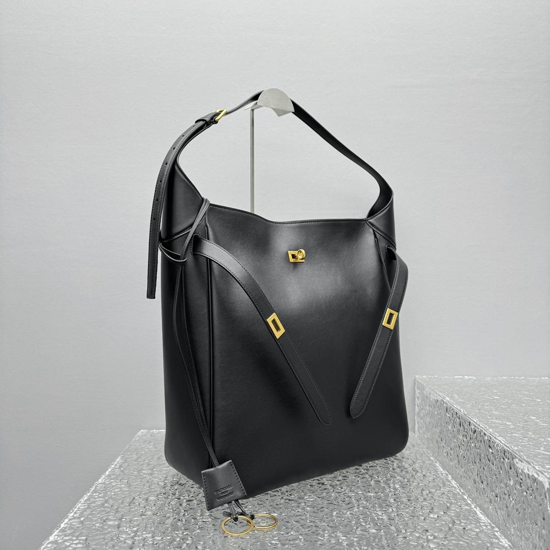 Balenciaga Bel Air Large Hobo Bag In Black  - DopestKickz