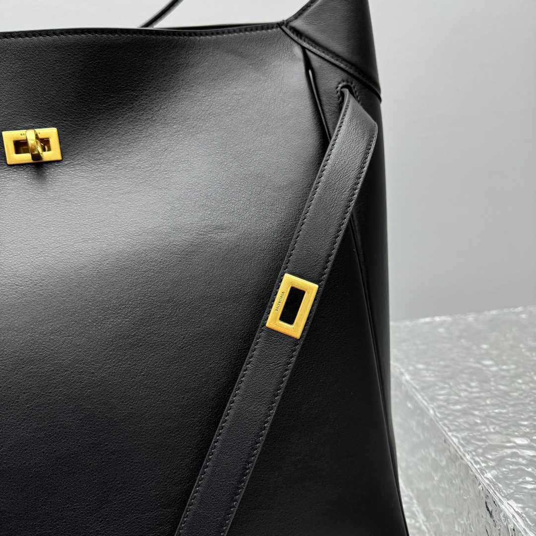 Balenciaga Bel Air Large Hobo Bag In Black  - DopestKickz