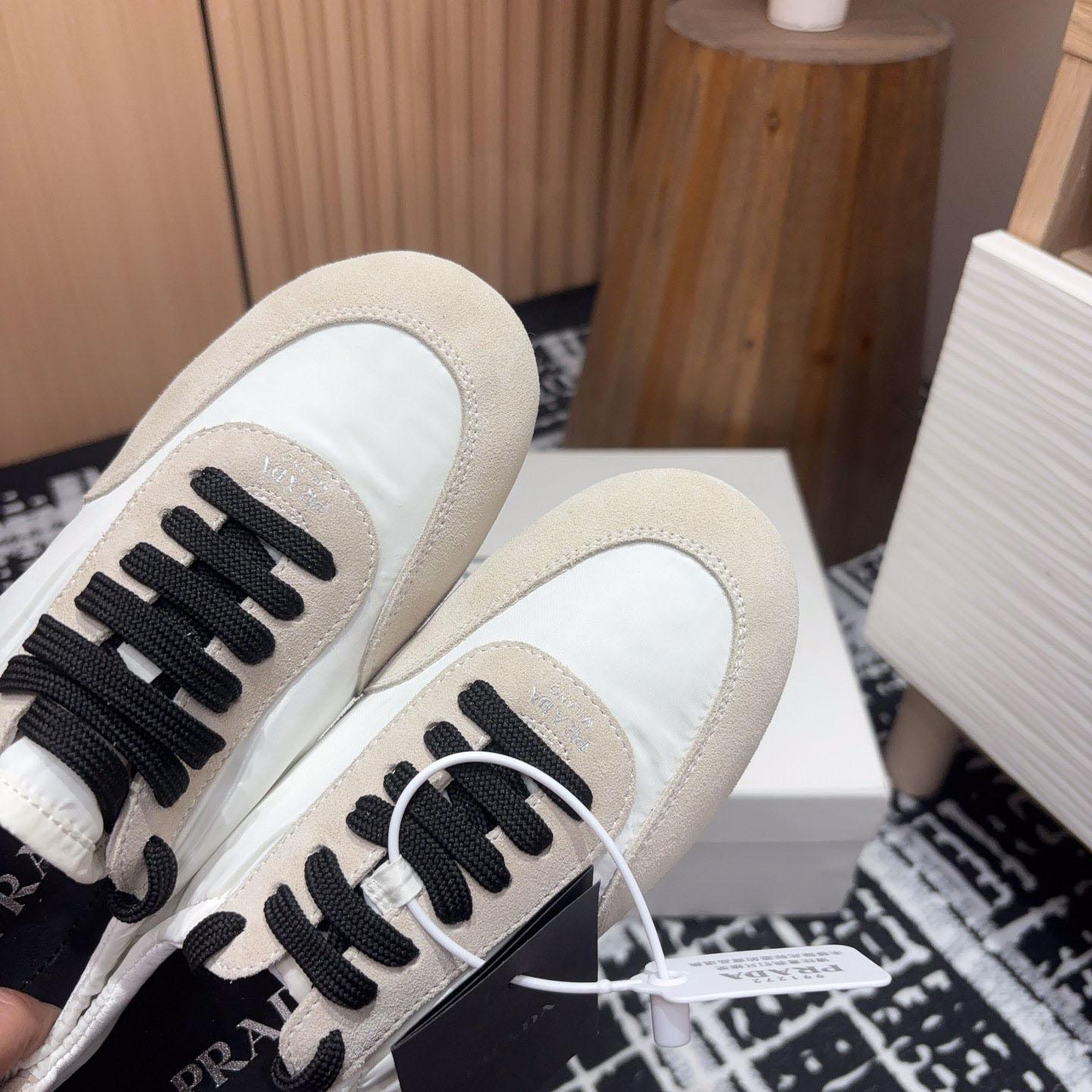 Prada Collapse Re-Nylon And Suede Sneakers - DopestKickz