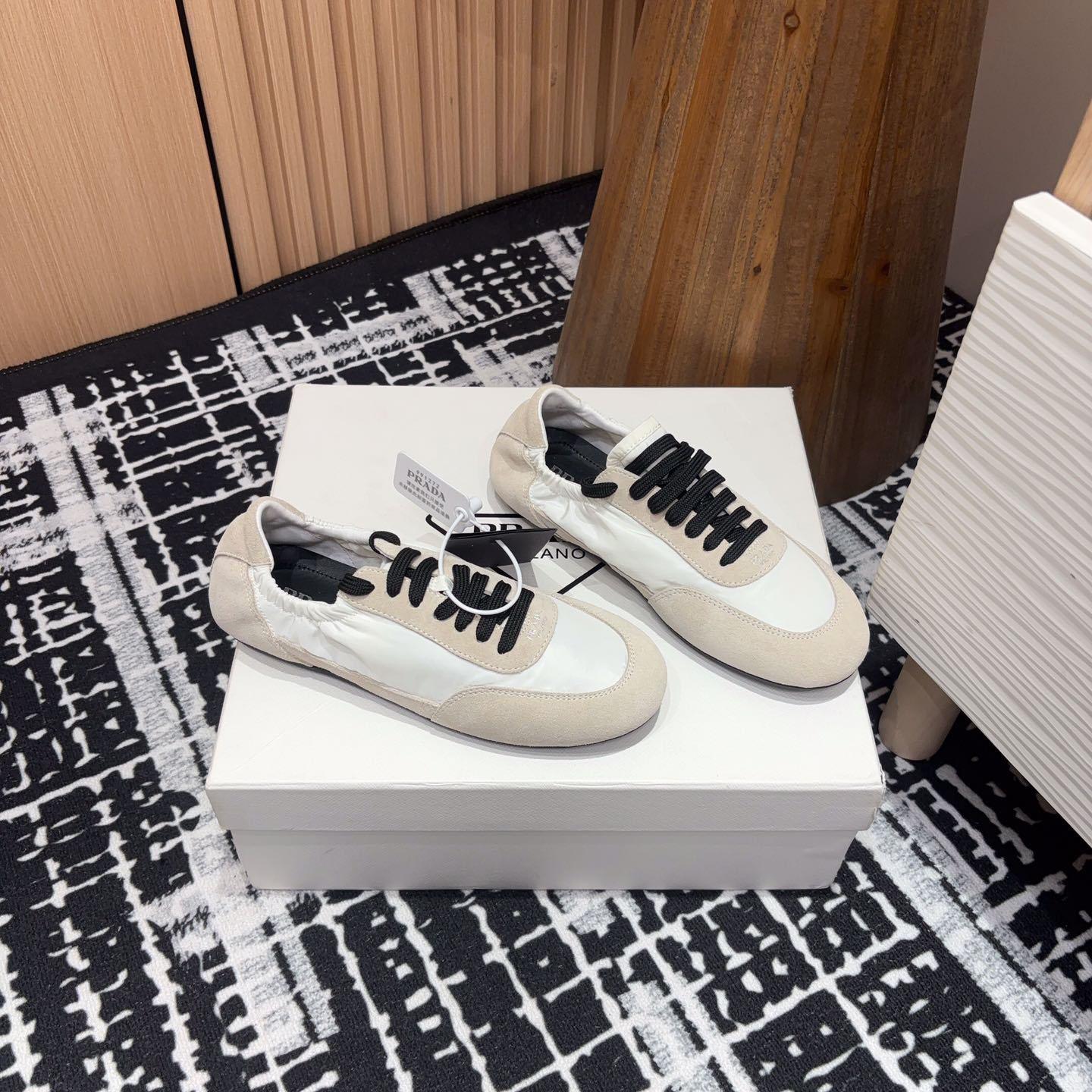 Prada Collapse Re-Nylon And Suede Sneakers - DopestKickz