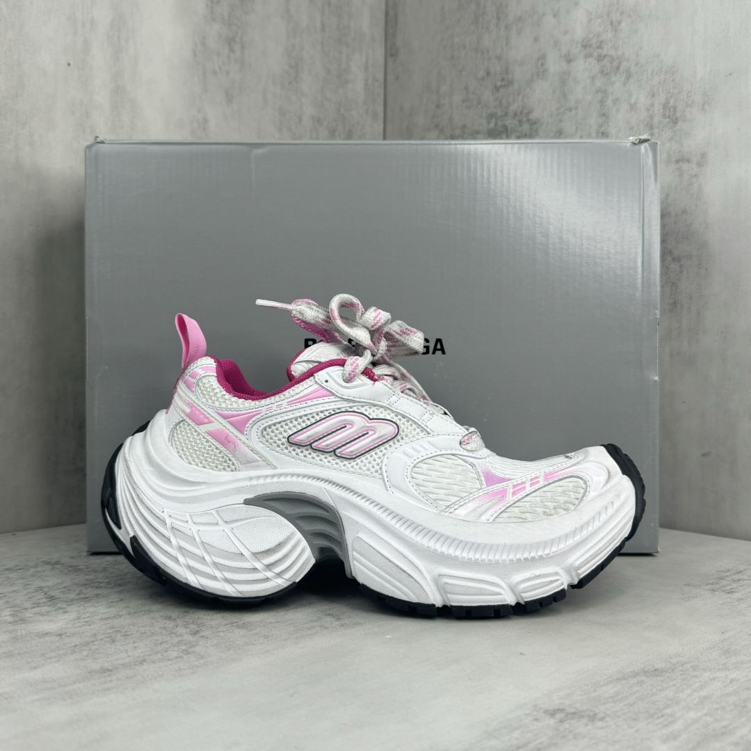 Balenciaga 6XL Sneaker In White, Light pink, Grey And Black - DopestKickz