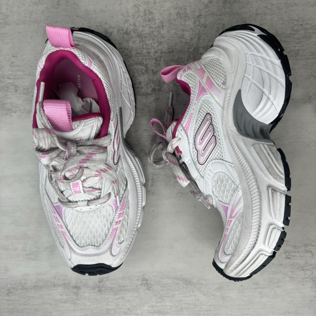 Balenciaga 6XL Sneaker In White, Light pink, Grey And Black - DopestKickz
