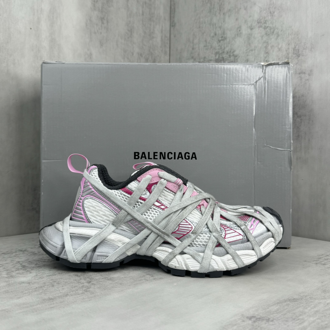 Balenciaga 3XL Extreme Lace Sneaker In White/grey - DopestKickz