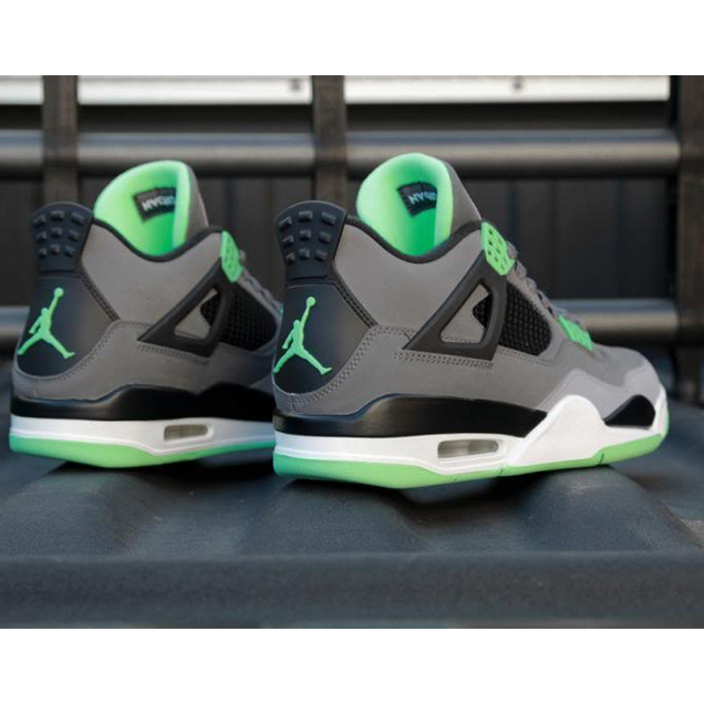 Jordan 4 Retro Green Glow Sneakers    - DopestKickz