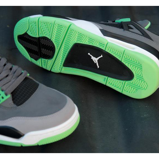 Jordan 4 Retro Green Glow Sneakers    - DopestKickz