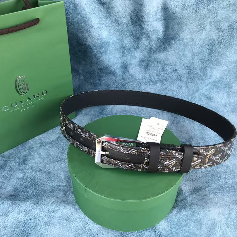 Goyard Paris Leather Mens Belt - DopestKickz