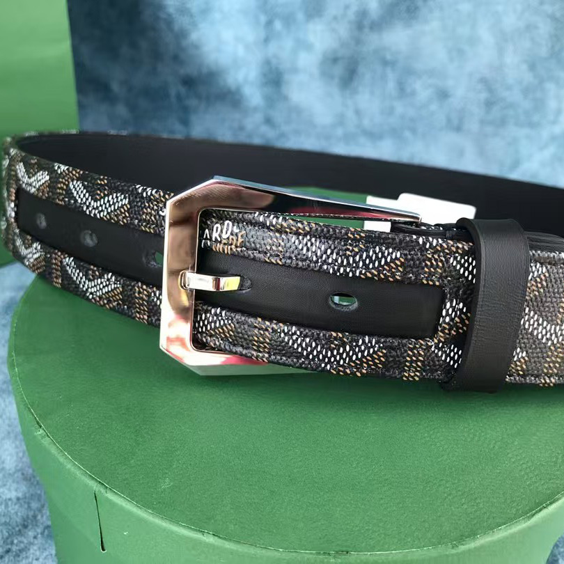 Goyard Paris Leather Mens Belt - DopestKickz