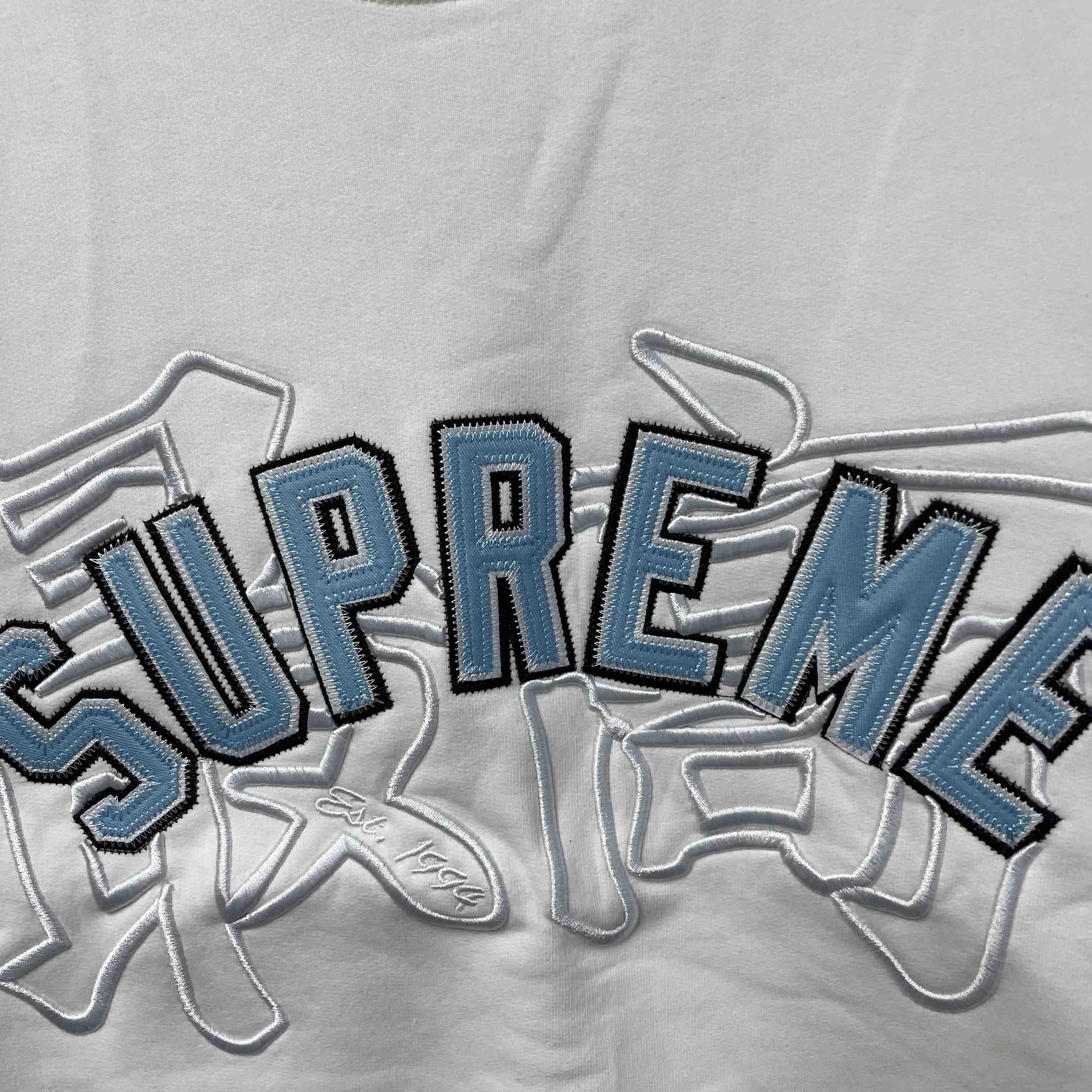 Supreme Kanji Logo Crewneck 'White' - DopestKickz