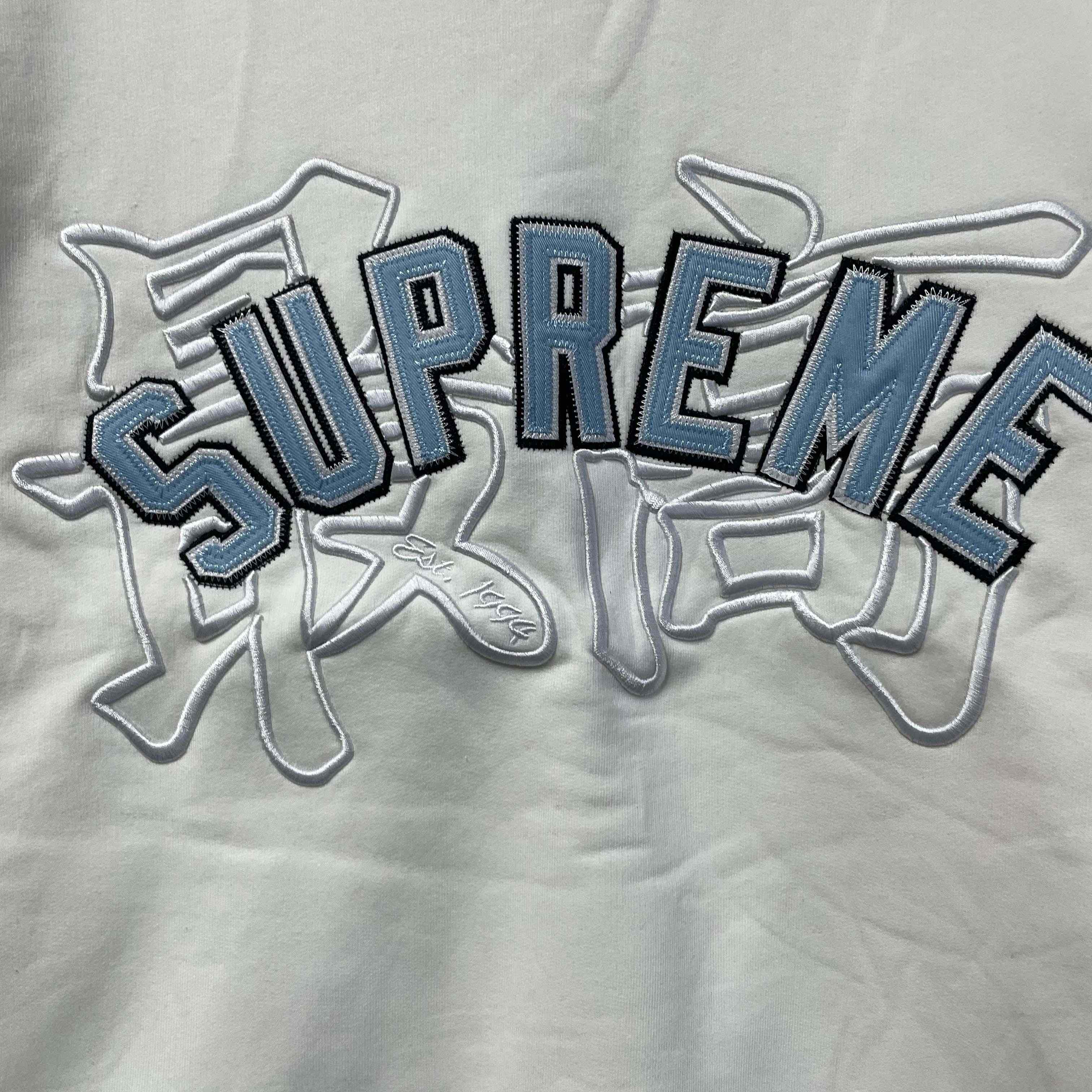 Supreme Kanji Logo Crewneck 'White' - DopestKickz