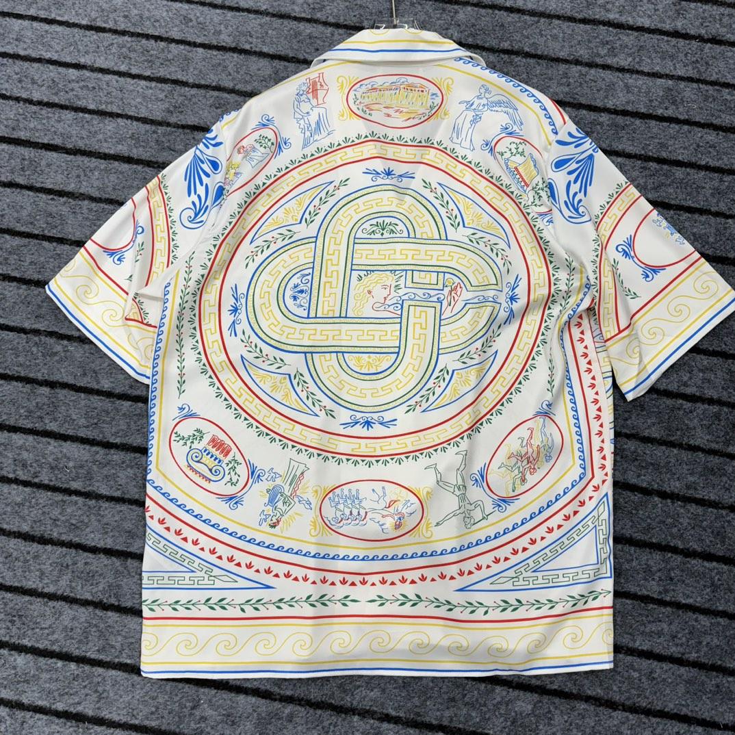 Casablanca Short Sleeve Cuban Collar Shirt - DopestKickz