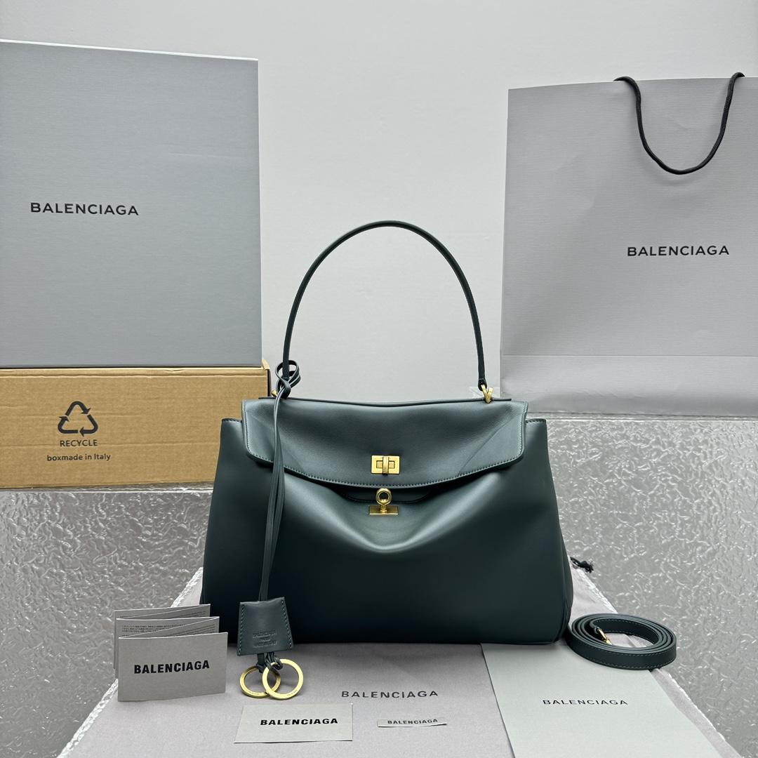 Balenciaga Rodeo Medium Handbag In Pine Green - DopestKickz
