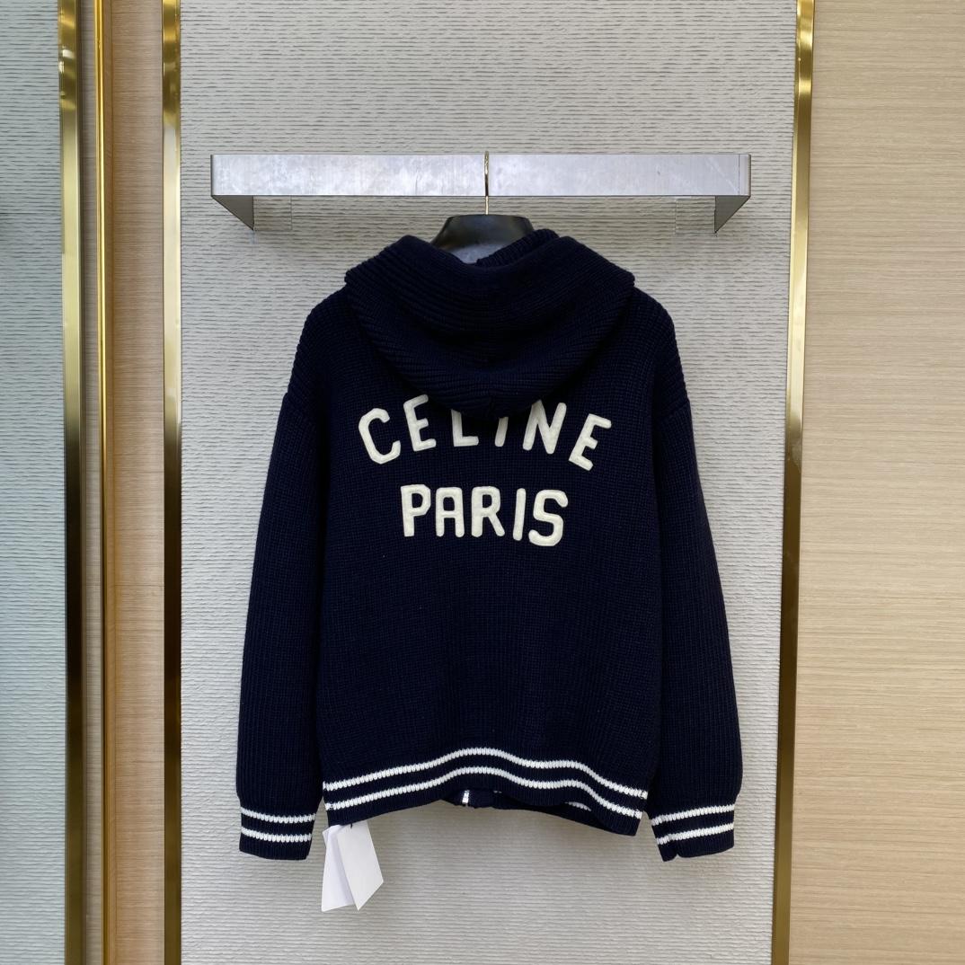 Celine College Hooded Sweater In Wool - DopestKickz