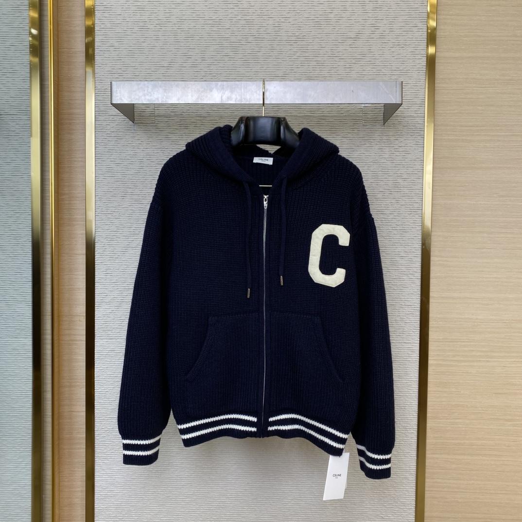 Celine College Hooded Sweater In Wool - DopestKickz