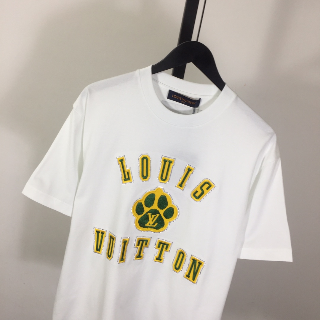 Louis Vuitton Embellished Short-Sleeved Cotton Crewneck - DopestKickz