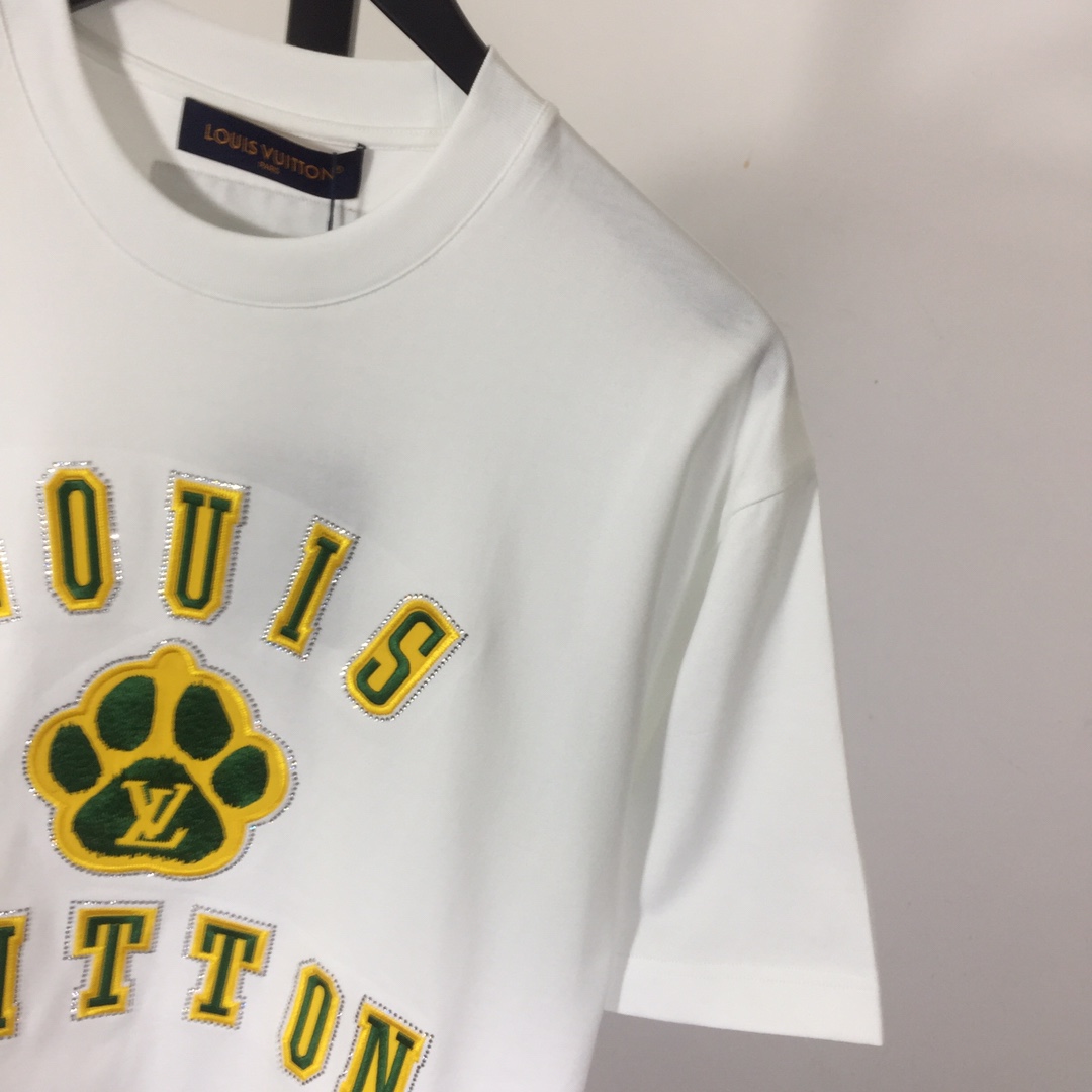 Louis Vuitton Embellished Short-Sleeved Cotton Crewneck - DopestKickz