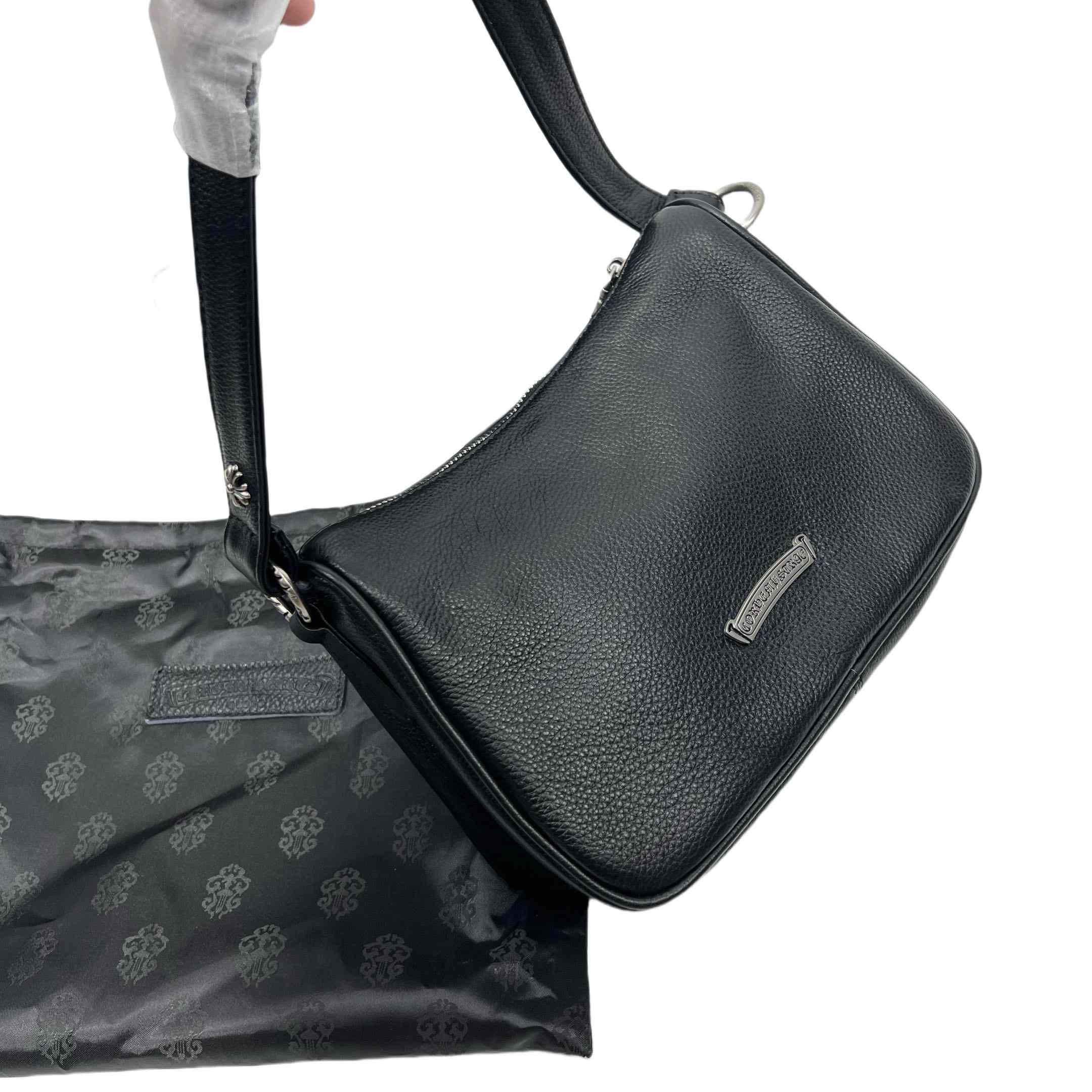 Chrome Heart Black Nugget Bag   25-16-9cm - DopestKickz