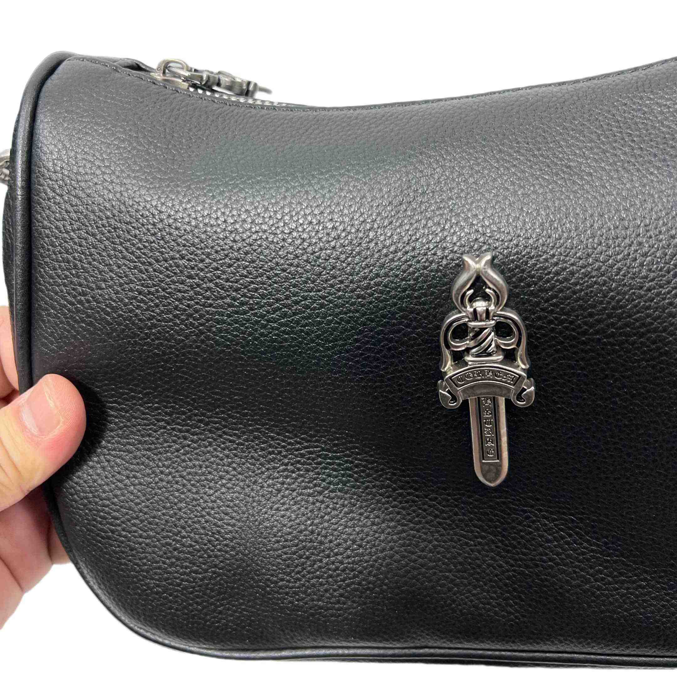 Chrome Heart Black Nugget Bag   25-16-9cm - DopestKickz