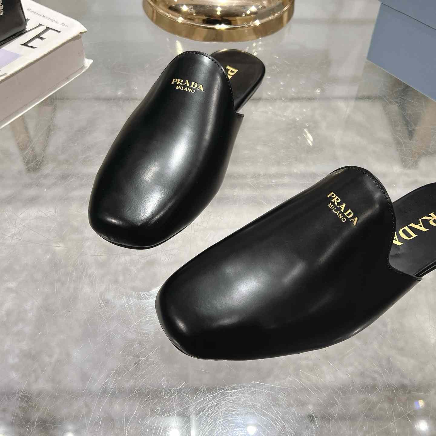 Prada Brushed Leather Slippers - DopestKickz