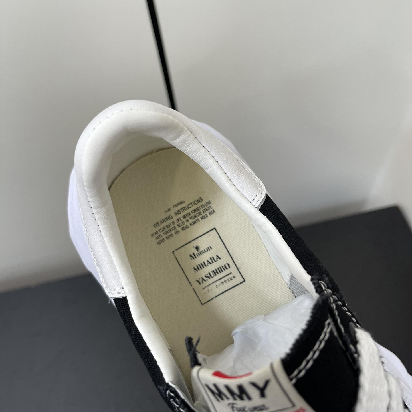 Maison Mihara Yasuhiro OG Sole Canvas Low Black Sneakers - DopestKickz