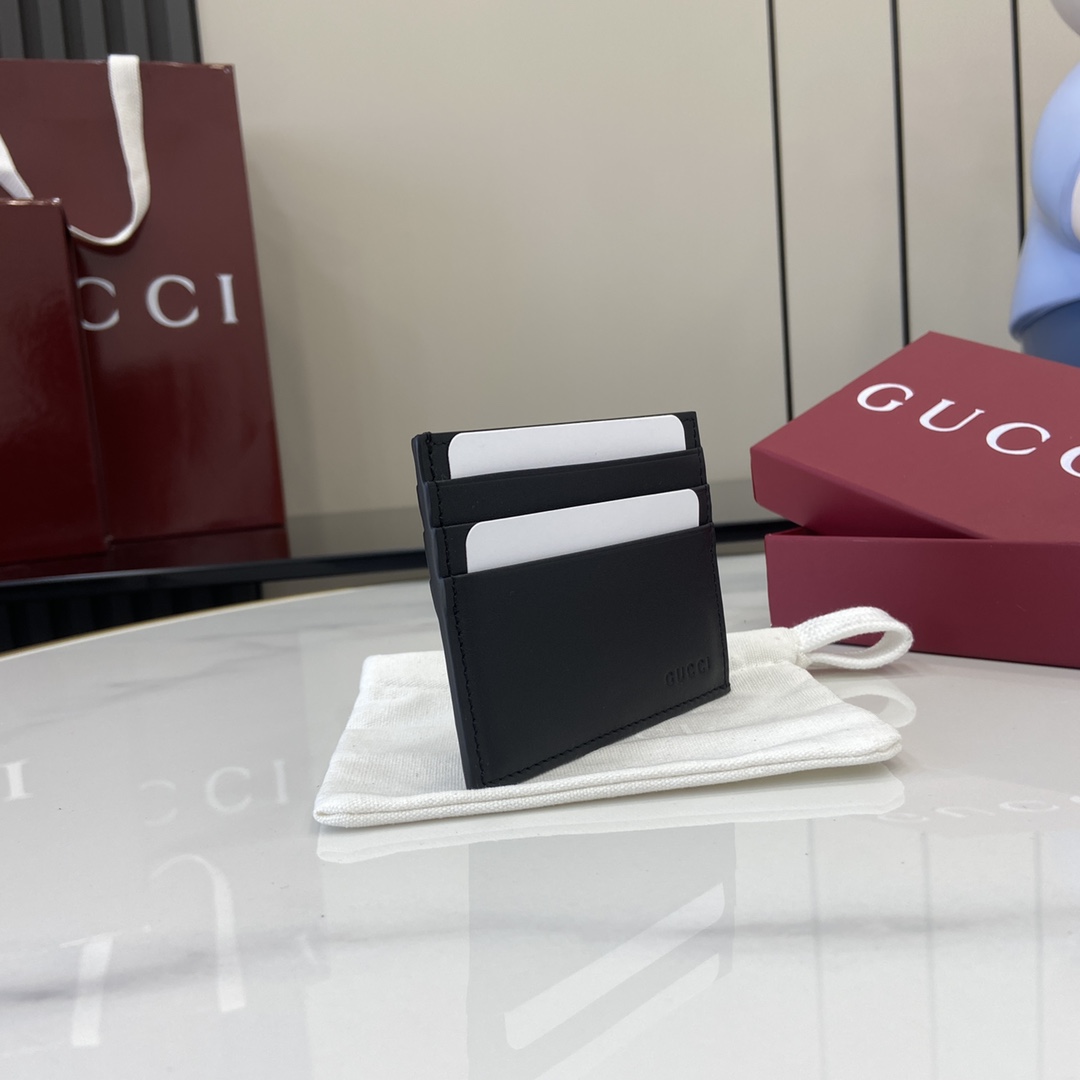 Gucci GG Emblem Embossed Card Case - DopestKickz