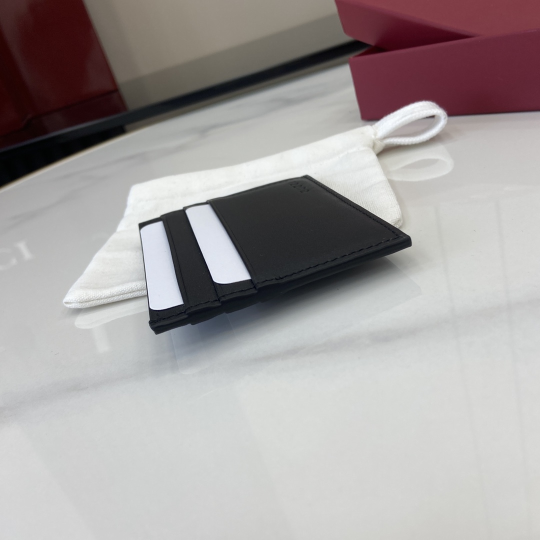 Gucci GG Emblem Embossed Card Case - DopestKickz