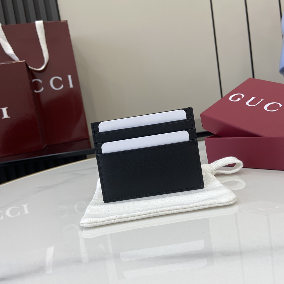 Gucci GG Emblem Embossed Card Case - DopestKickz