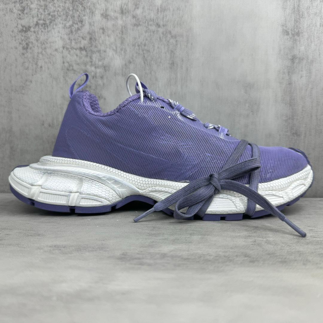 Balenciaga 3XL Net Sneaker In Lilac And White Polyester - DopestKickz