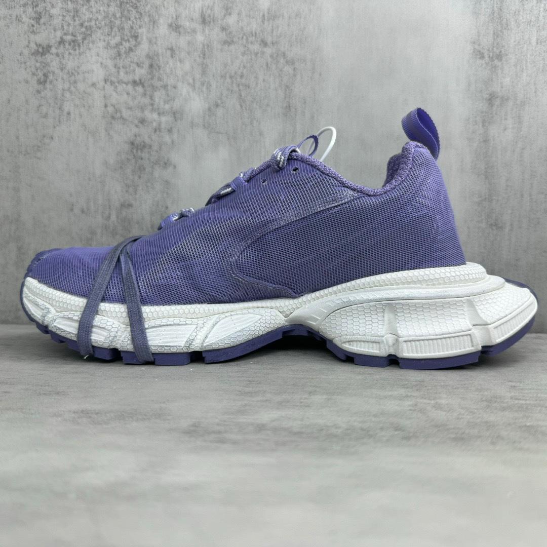 Balenciaga 3XL Net Sneaker In Lilac And White Polyester - DopestKickz