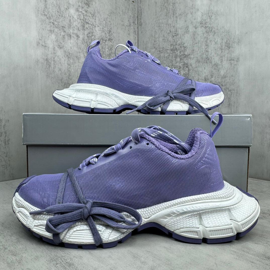 Balenciaga 3XL Net Sneaker In Lilac And White Polyester - DopestKickz