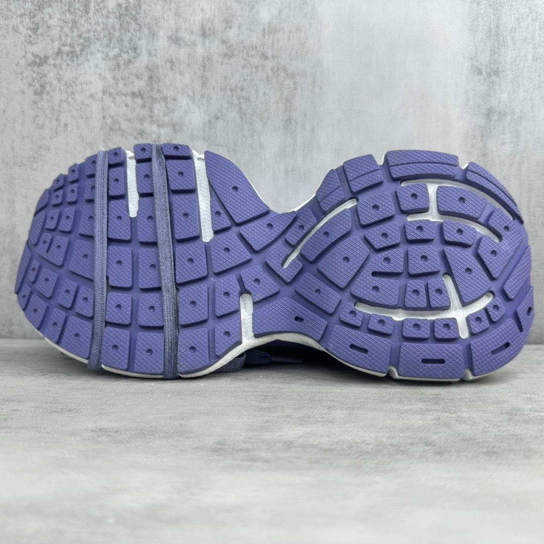 Balenciaga 3XL Net Sneaker In Lilac And White Polyester - DopestKickz