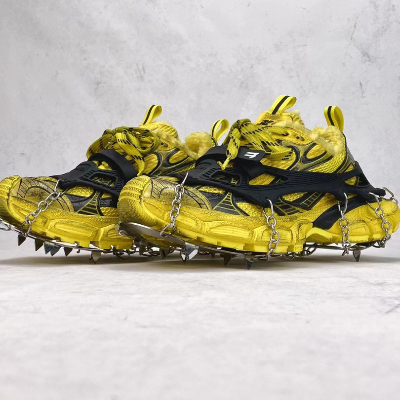 Balenciaga 3XL Ski Sneaker In Yellow And Black Mesh And Polyurethane - DopestKickz