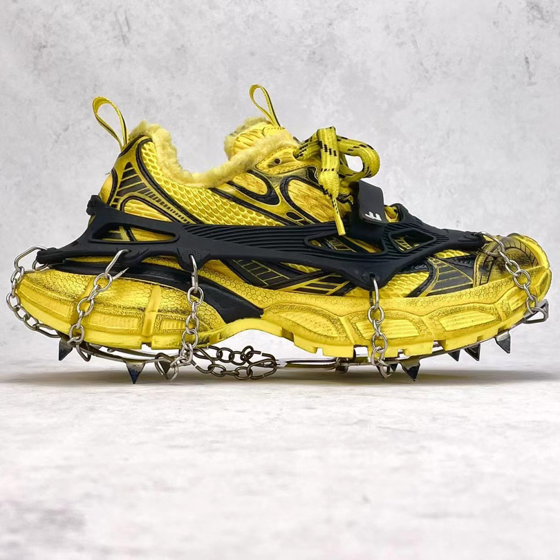 Balenciaga 3XL Ski Sneaker In Yellow And Black Mesh And Polyurethane - DopestKickz