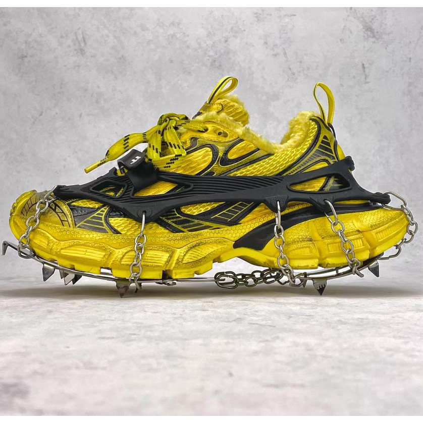Balenciaga 3XL Ski Sneaker In Yellow And Black Mesh And Polyurethane - DopestKickz