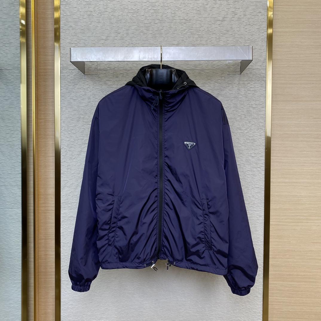 Prada Re-Nylon Reversible Hooded Jacket - DopestKickz