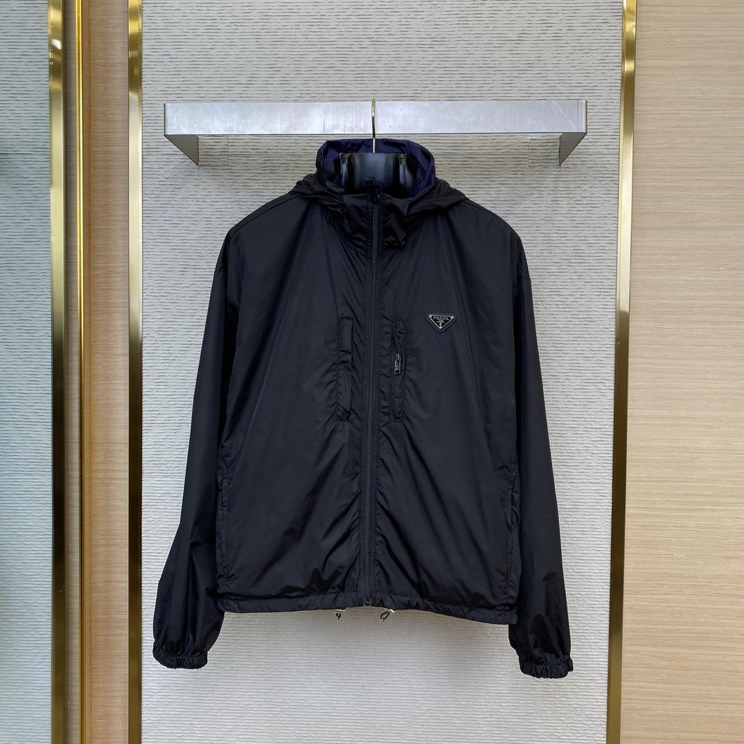 Prada Re-Nylon Reversible Hooded Jacket - DopestKickz