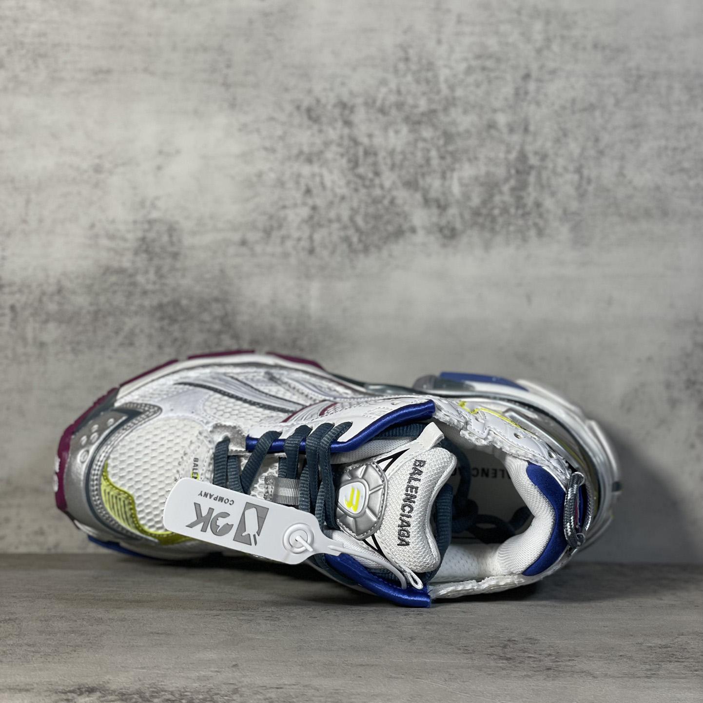 Balenciaga Runner Sneaker In Taupe And Blue Polyurethane And Polyester - DopestKickz