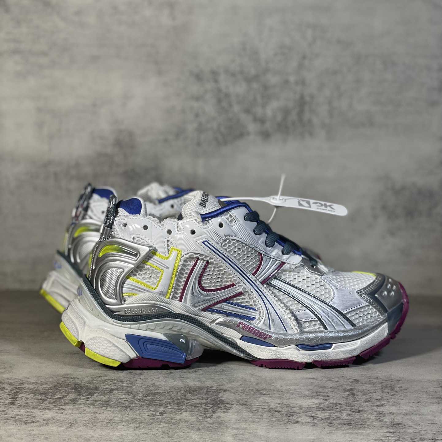 Balenciaga Runner Sneaker In Taupe And Blue Polyurethane And Polyester - DopestKickz